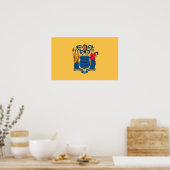 Poster mit Flag von New Jersey, USA. (Küche)