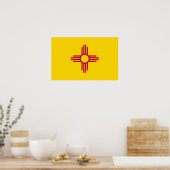 Poster mit Flag von New Mexico, USA. (Küche)