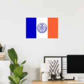 Poster mit Flag von New York, USA. (Heimbüro)