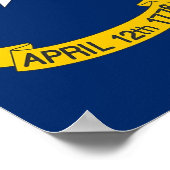Poster mit Flag von North Carolina, USA. (Ecke)