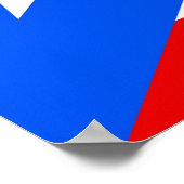 Poster mit Flag von Puerto Rico, USA. (Ecke)