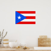 Poster mit Flag von Puerto Rico, USA. (Küche)