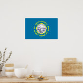Poster mit Flag von South Dakota, USA. (Küche)