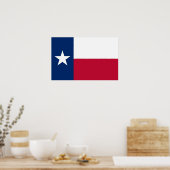 Poster mit Flag von Texas, USA. (Küche)
