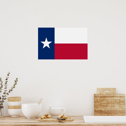 Poster mit Flag von Texas, USA. (Küche)