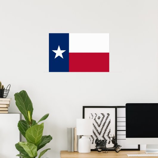 Poster mit Flag von Texas, USA. (Heimbüro)