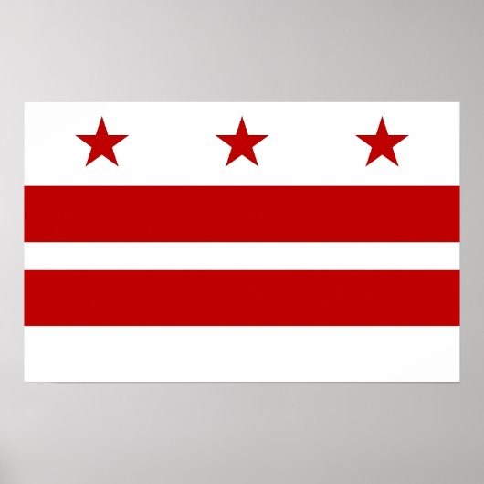 Poster mit Flag von Washington DC, USA. (Vorne)