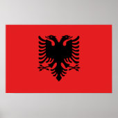 Poster mit Flagge Albaniens (Vorne)