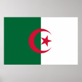 Poster mit Flagge Algeriens (Vorne)
