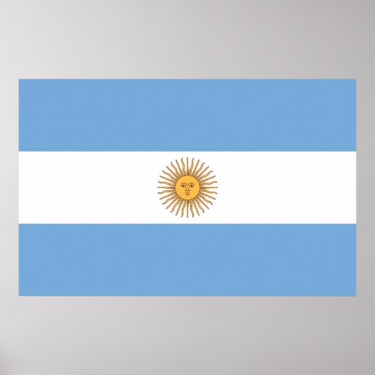 Poster mit Flagge Argentiniens (Vorne)
