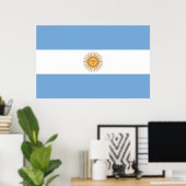 Poster mit Flagge Argentiniens (Heimbüro)