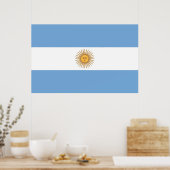 Poster mit Flagge Argentiniens (Küche)