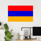 Poster mit Flagge Armeniens (Heimbüro)
