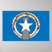 Poster mit Flagge auf den nördlichen Marianeninsel (Vorne)