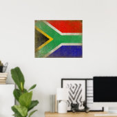 Poster mit Flagge aus Südafrika (Heimbüro)