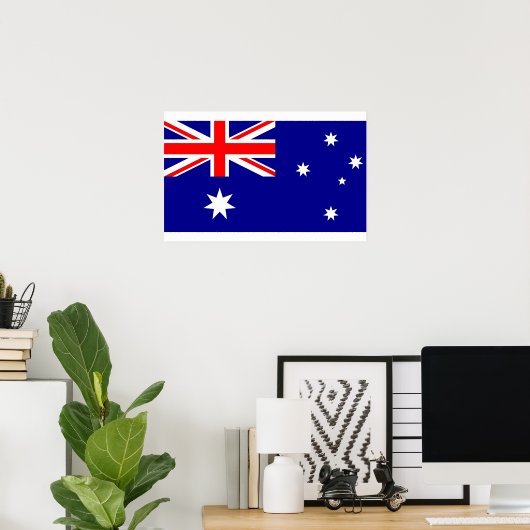 Poster mit Flagge Australiens (Heimbüro)