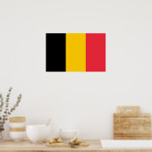 Poster mit Flagge Belgiens (Küche)