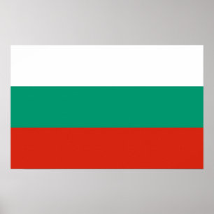 Poster mit Flagge Bulgariens