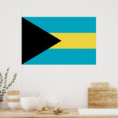 Poster mit Flagge der Bahamas (Küche)