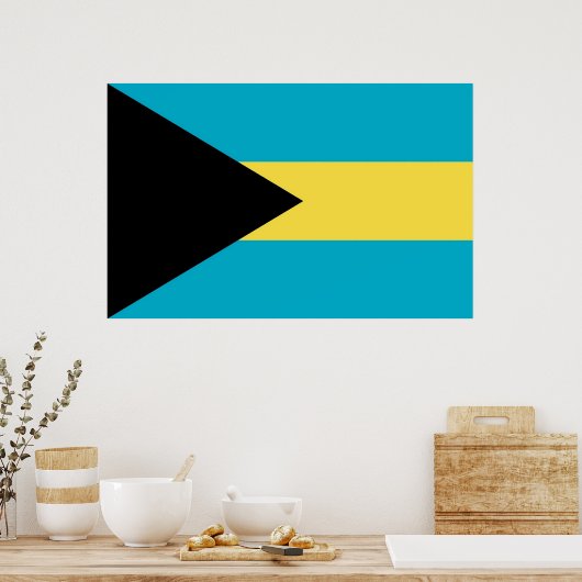 Poster mit Flagge der Bahamas (Küche)