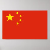 Poster mit Flagge der China (Vorne)