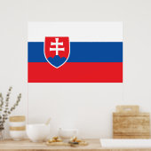 Poster mit Flagge der Slowakei (Küche)