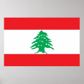 Poster mit Flagge des Libanon (Vorne)