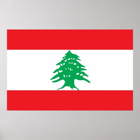 Poster mit Flagge des Libanon (Vorne)
