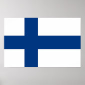 Poster mit Flagge Finnlands (Vorne)