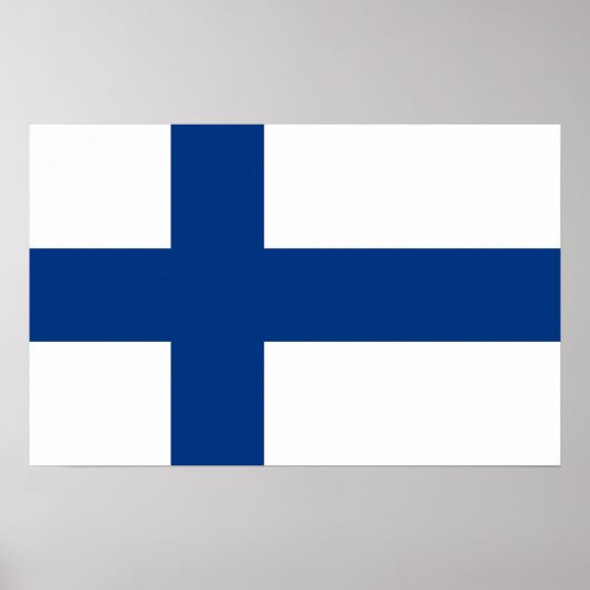 Poster mit Flagge Finnlands (Vorne)