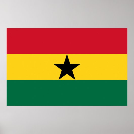 Poster mit Flagge Ghanas (Vorne)
