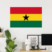 Poster mit Flagge Ghanas (Heimbüro)