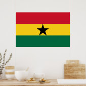 Poster mit Flagge Ghanas (Küche)