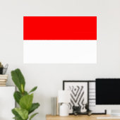 Poster mit Flagge Indonesiens (Heimbüro)