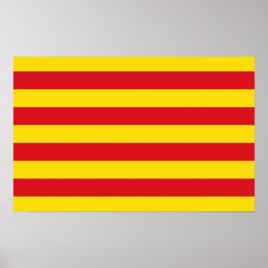 Poster mit Flagge Kataloniens (Vorne)