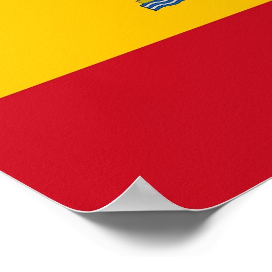 Poster mit Flagge Spaniens (Ecke)