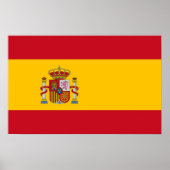 Poster mit Flagge Spaniens (Vorne)