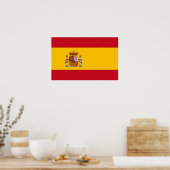 Poster mit Flagge Spaniens (Küche)