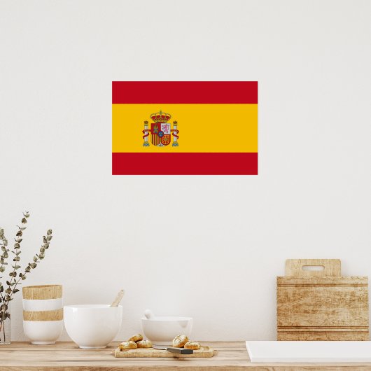 Poster mit Flagge Spaniens (Küche)