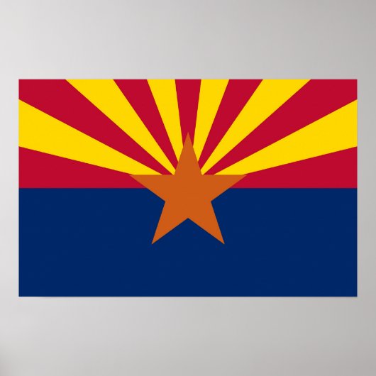 Poster mit Flagge von Arizona, USA. (Vorne)