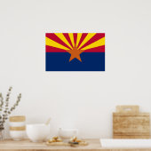 Poster mit Flagge von Arizona, USA. (Küche)