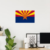 Poster mit Flagge von Arizona, USA. (Heimbüro)