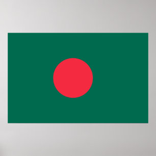Poster mit Flagge von Bangladesch