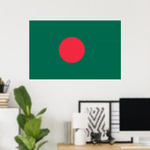 Poster mit Flagge von Bangladesch (Heimbüro)