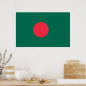 Poster mit Flagge von Bangladesch (Küche)