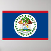 Poster mit Flagge von Belize (Vorne)