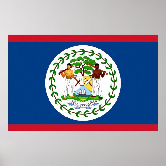 Poster mit Flagge von Belize (Vorne)