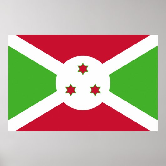 Poster mit Flagge von Burundi (Vorne)