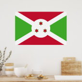 Poster mit Flagge von Burundi (Küche)