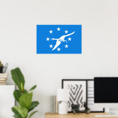 Poster mit Flagge von Corpus Christi, USA (Heimbüro)